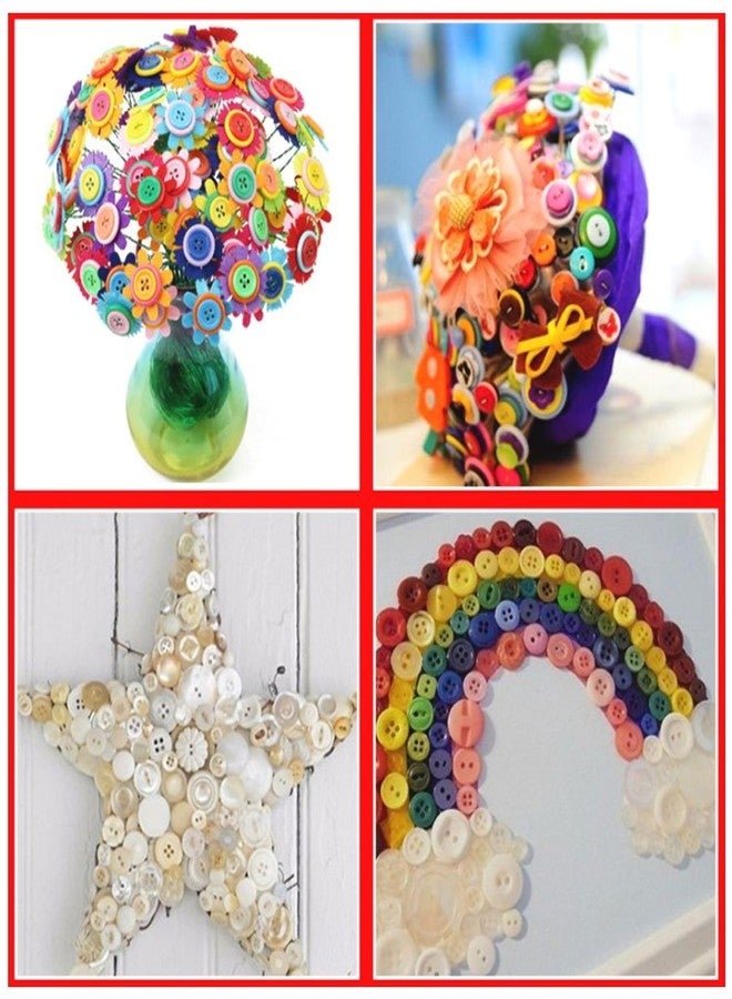 Haawooky 500-700 PCS Assorted Mixed Color Resin Buttons 2 and 4 Holes Round Craft for Sewing DIY Crafts Children's Manual Button Painting,DIY Handmade Ornament - Image 2